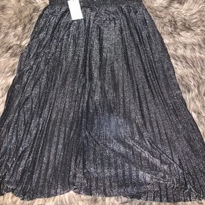 Grey sparkly long skirt